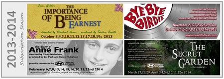 Vintage theater poster promoting "The Importance of Being Earnest" by Oshawa Little Theatre.